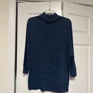 NIC+ZOE Deep Blue Cowl Neck Sweater